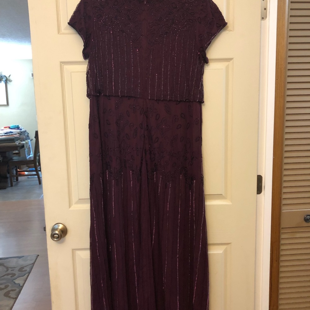Adrianna Papell hand beaded gown size 16W